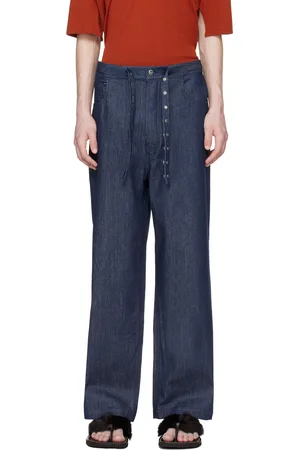 T/SEHNE Navy Wide-Leg Jeans