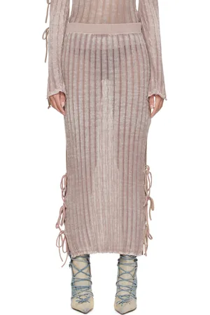 Acne Studios Pink Vented Maxi Skirt