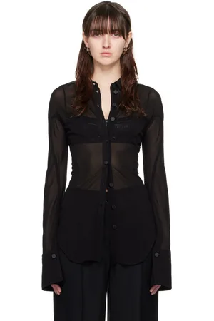 MUGLER Black Sheer Shirt
