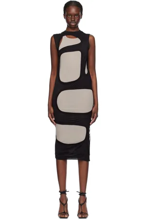Rick Owens Black Membrane II Midi Dress