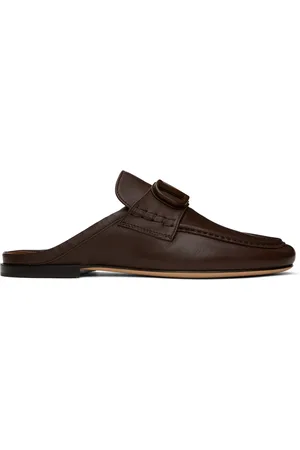 VALENTINO GARAVANI Brown VLogo Signature Slippers