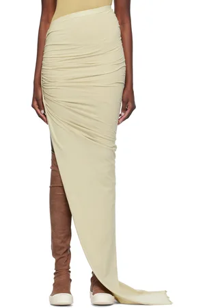 Rick Owens Off-White Floor Length Maxi Skirt