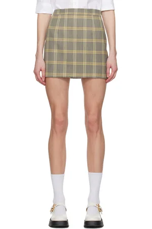 Marni Yellow Check Miniskirt