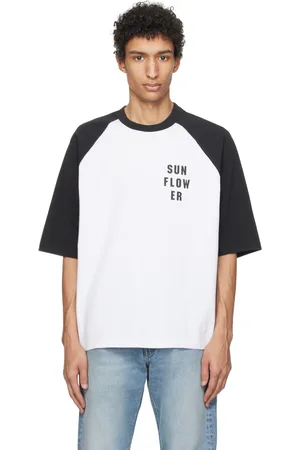 Sunflower White & Black Baseball T-Shirt
