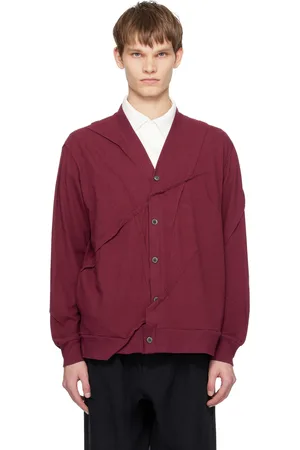 UNDERCOVER Burgundy Y-Neck Cardigan
