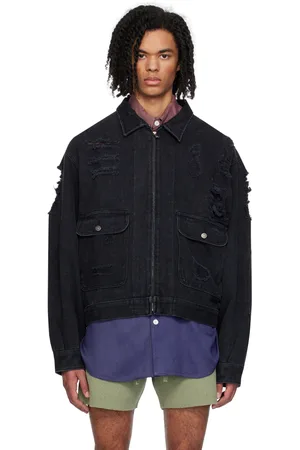 Glass Cypress Distressed Denim Jacket
