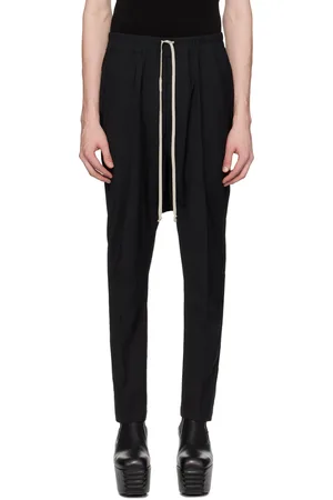 Rick Owens Black Slim Long Trousers