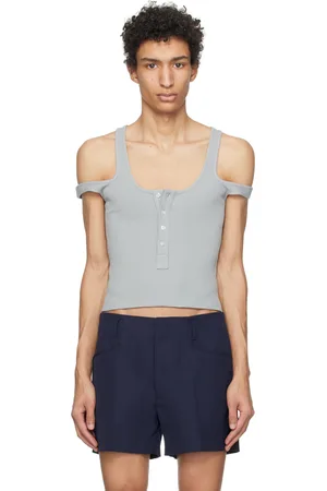K.NGSLEY Gray 2-Way Tank Top