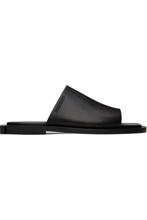 Salvatore Ferragamo Black Gancini Heel Mules