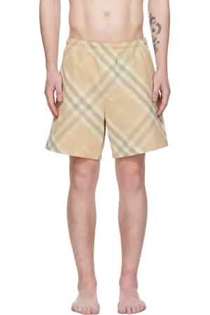Burberry Beige Check Swim Shorts