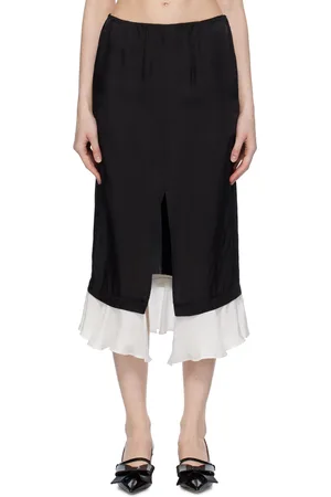 pushBUTTON Frilled Hem Midi Skirt