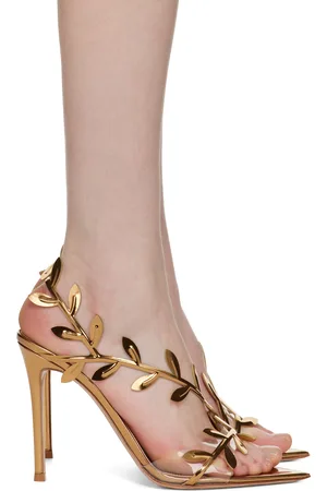 Gianvito Rossi Gold Flavia Heeled Sandals
