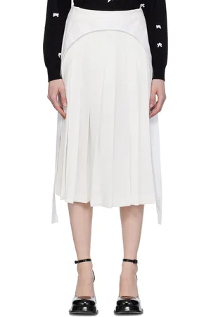 pushBUTTON Pleated Midi Skirt