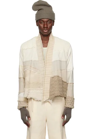 GREG LAUREN Off-White GL1 Cardigan