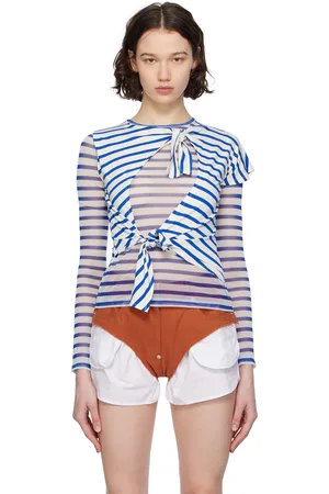 pushBUTTON Blue & White Layered Long Sleeve T-Shirt