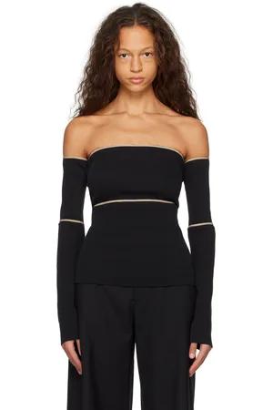 Maison Margiela Black Off-The-Shoulder Blouse