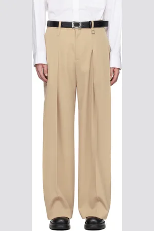 WOOYOUNGMI Beige Two-Tuck Trousers