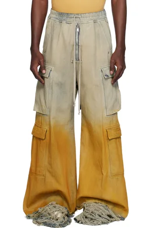 Rick Owens Blue & Orange Jumbo Belas Cargo Pants