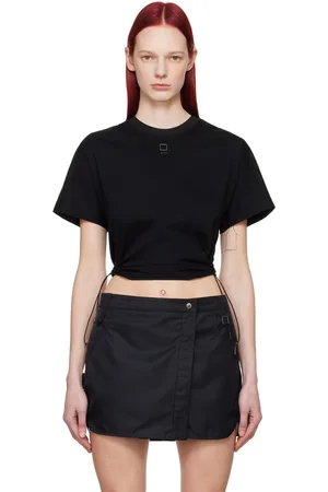 WOOYOUNGMI Black Drawstring T-Shirt