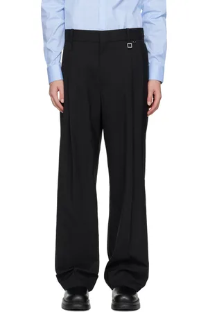 WOOYOUNGMI Black Semi-Wide Trousers