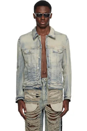 Rick Owens Blue Trucker Denim Jacket