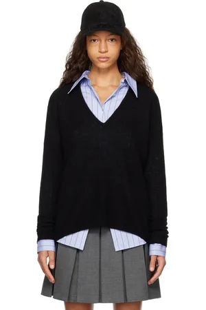 Fax Copy Express Plunging V-Neck Sweater