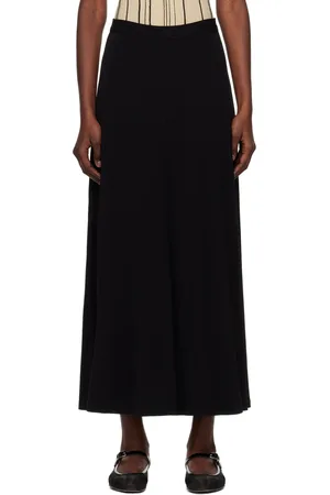Totême Black Fluid Maxi Skirt