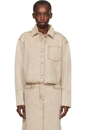 REMAIN Birger Christensen Tan Faded Denim Shirt