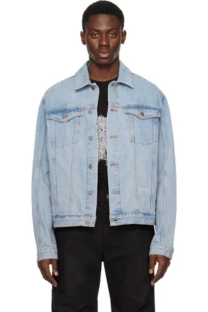 We11 Done Blue Embroidered Denim Jacket