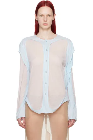 ECKHAUS LATTA Blue & White Cassius Shirt