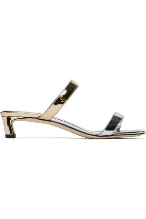 Jimmy Choo Silver & Gold Kyda 35 Heeled Sandals