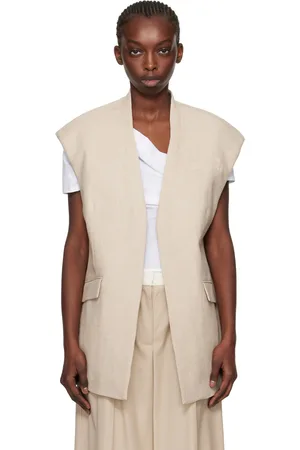 REMAIN Birger Christensen Beige Oversized Vest