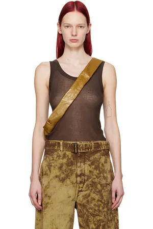 LEMAIRE Brown Seamless Tank Top
