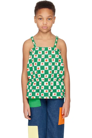 Bobo Choses Kids Green & Off-White Tomato All Over Tank Top