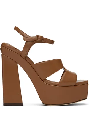 Jimmy Choo Brown Ellison/PF 140 Heeled Sandals