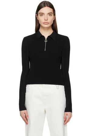 WOOYOUNGMI Black Half-Zip Polo