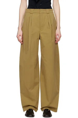 LEMAIRE Khaki Wide-Leg Trousers