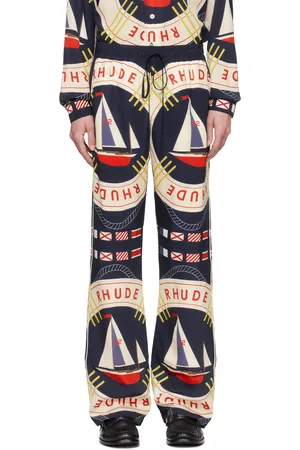 Rhude Blue Flag Sail Trousers