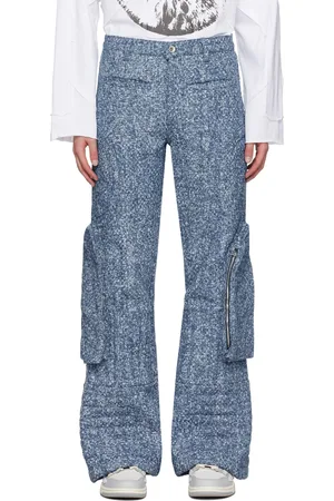 Who Decides War Blue Raised Window Cargo Pants
