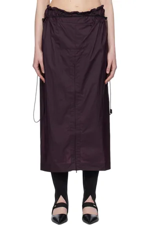 JOHANNA PARV Purple Vent Midi Skirt