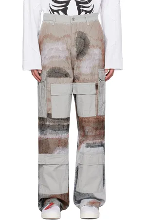 Who Decides War Gray Darning Cargo Pants