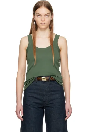 LEMAIRE Green Scoop Neck Tank Top