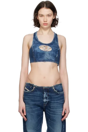 Diesel Blue De-Top-Fse Denim Tank Top