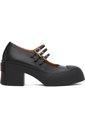 Marni Black Pablo Triple-Buckle Mary Jane Heels