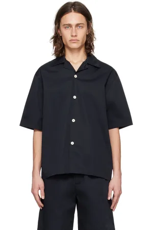 Rohe Black Camp Collar Shirt