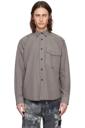 Stone Island Gray Comfortable Fit Shirt