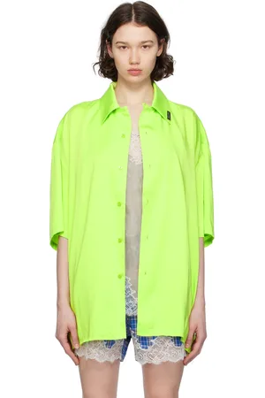MARTINE ROSE Green Layered Shirt