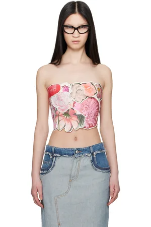 Marni Pink Floral Tube Top