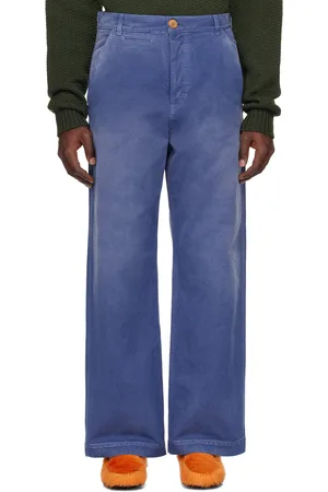 Marni Blue Overdyed Trousers
