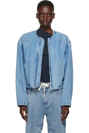 WOOYOUNGMI Blue Crewneck Denim Jacket